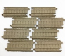 Trackmaster Thomas Friends 8 Pc. 4" STRAIGHT Track Lot Tan Train Plastic