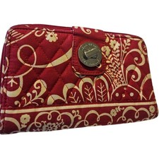 Vera Bradley Twirly Birds Zip Around Wallet