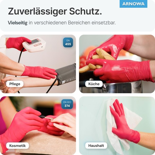100x Einmalhandschuhe ARNOMED Nitril Handschuhe Nitril Gummi-Handschuhe XS-XXL - Bild 32 von 85