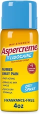 Aspercreme Lidocaine Dry Spray Soothes Aggravated Nerves, Numbing Topical Pain R