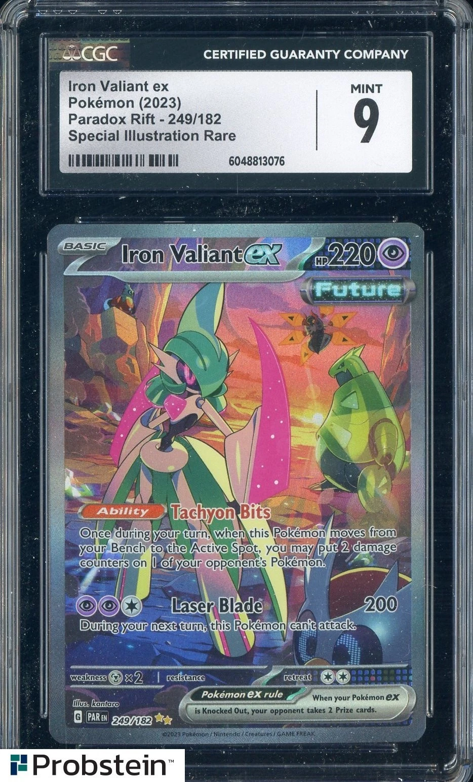 2023 Pokemon Paradox Rift #249 Iron Valiant Ex Special Illustration Rare CGC 9