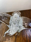 Vintage Glass Bird in Flight Figurine Murano Spotted