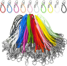 100Pcs Phone Charm Strap with Lobster Clasp   Nylon Phone Charm Lanyard, Full Co