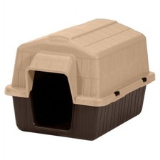 Barnhome III Plastic Outdoor Dog House Durable Black  Beige Extra Small Pets up