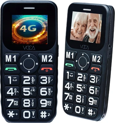 VOCA Big Button 4G Phone for Seniors Elderly | Unlocked 4G LTE | Amplified Volum