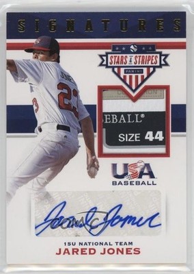 2017 USA Baseball Stars & Stripes Laundry Tag 2/6 Jared Jones Patch Auto 0i76