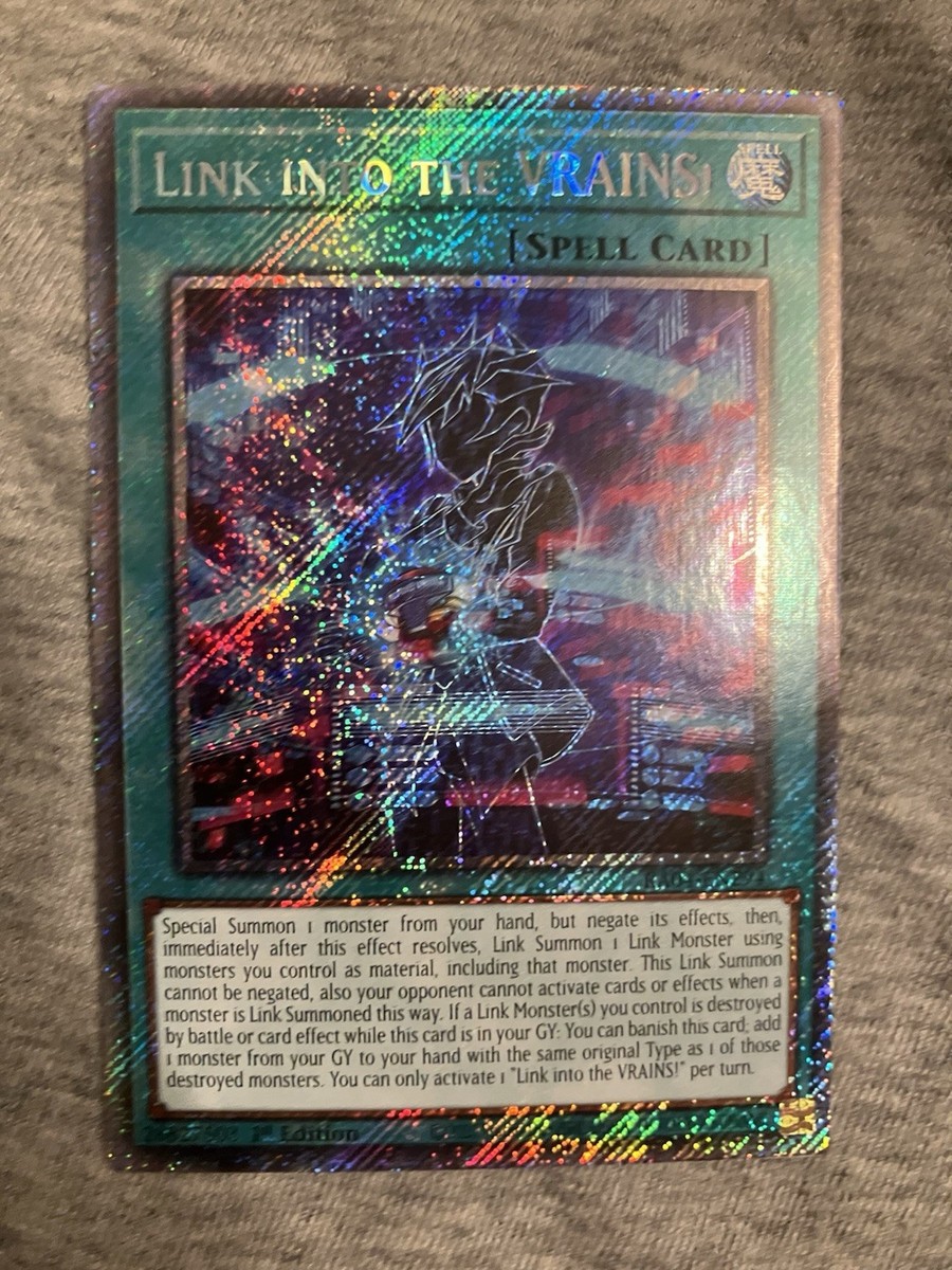 PRE-SALE YUGIOH x1 RA04-EN294 LINK INTO THE VRAINS! - PLATINUM SECRET RARE  1st | eBay