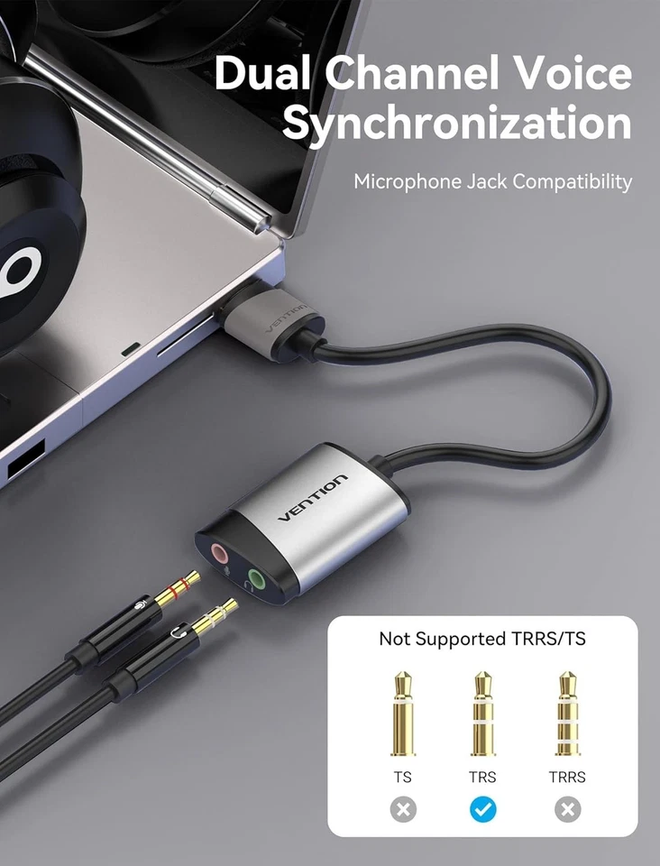 USB Audio Adapter - VENTION External Stereo Sound Card to 3.5mm... - Image 2 of 4