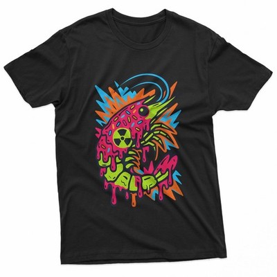Radioactive Shrimp Tech Vaporwave Slime T-Shirt