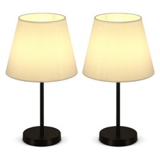 Set of 2 Modern Bedside Table Lamp, Nightstand Lamps for Bedrooms, Living Room