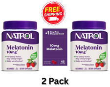 Natrol  Melatonin Gummies, Sleep Support for Adults, Strawberry Flavor, 10mg,
