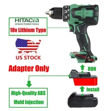 1x fits Milwaukee M18 RED Battery Convert To for Hitachi 18V Li-Ion Tool Adapter
