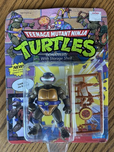 1990 Playmates DONATELLO Storage Shell UNPUNCHED M...