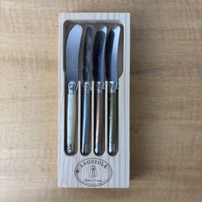 Jean Dubost Laguiole Knife Spreader Set of 4 in Color: Mineral