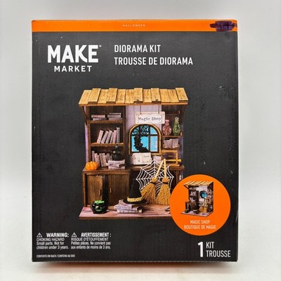 Make Market Diorama Kit Magic Shop Halloween Scene Store Potions Brooms Witch