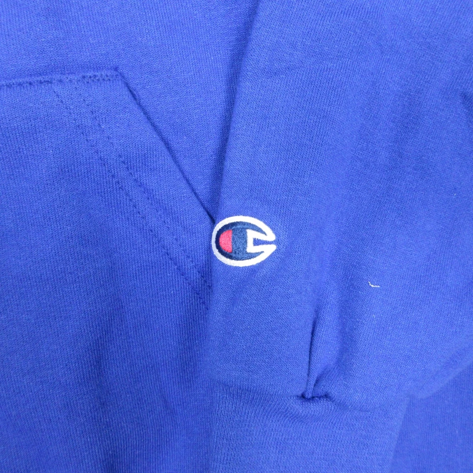 Suéter de los Mets de Nueva York para Hombres Grande Azul Sudadera con Capucha Campeón Logotipo de Béisbol Foto 3 de 4