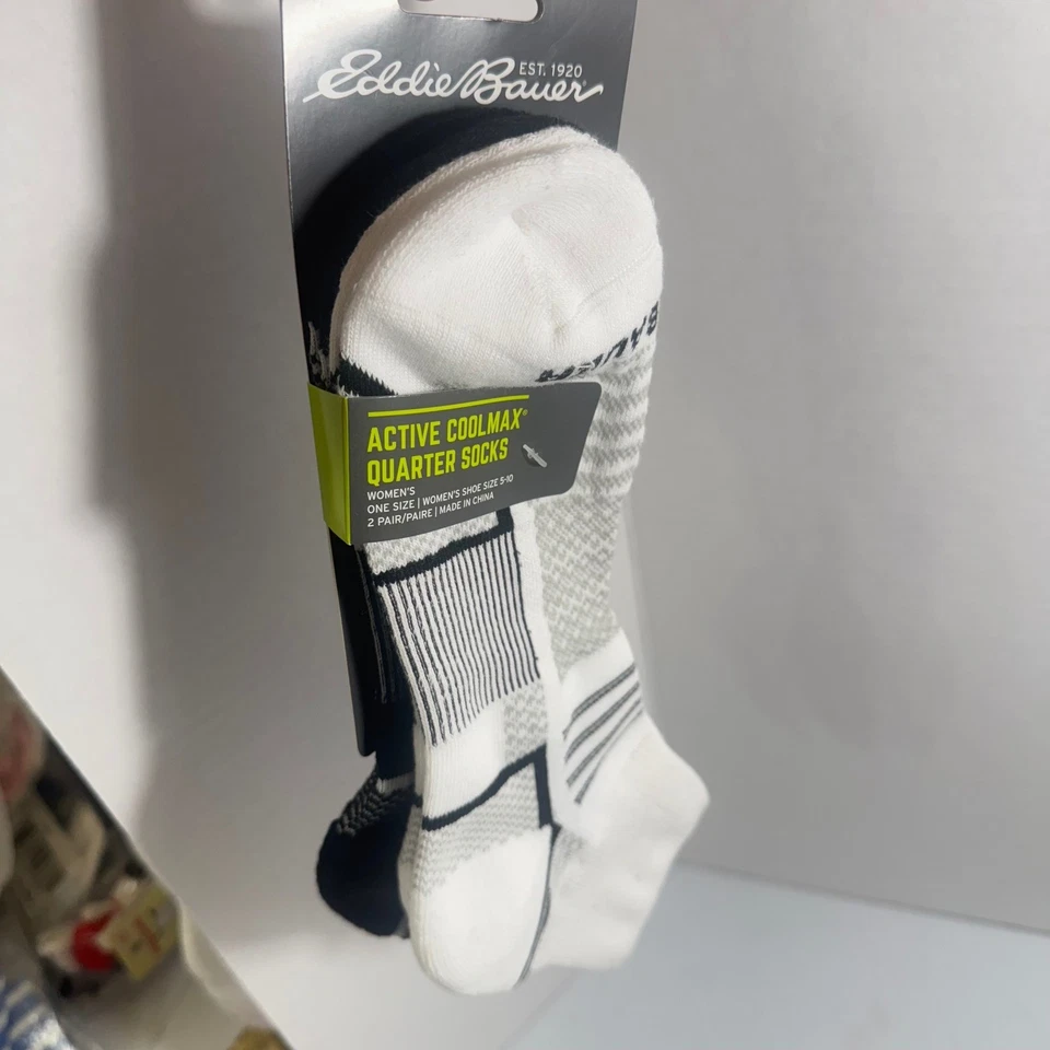 8* pares de calcetines de cuarto para mujer Coolmax Active blanco negro gris rosa beige OLDSTOCK Foto 3 de 4