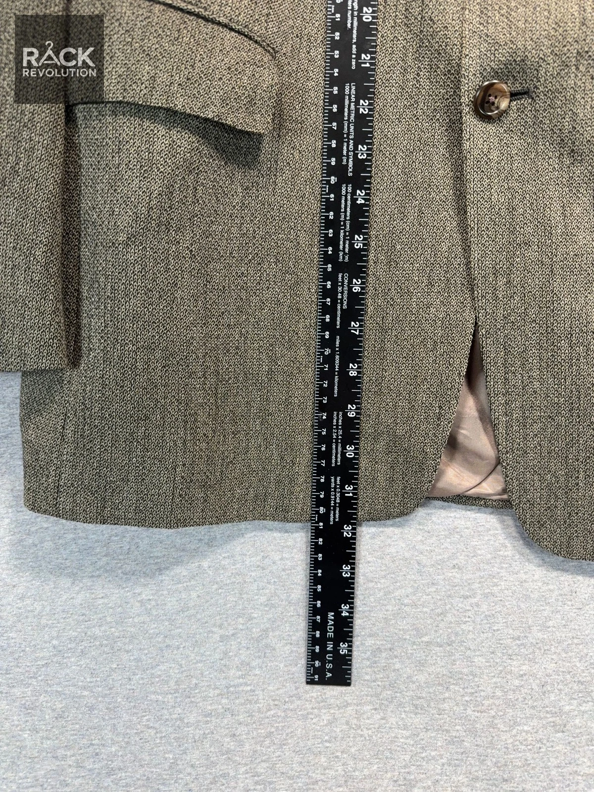 Vintage Hickey Freeman Mens 42R Two Button Brown Textured Wool Sport Coat Blazer image 9