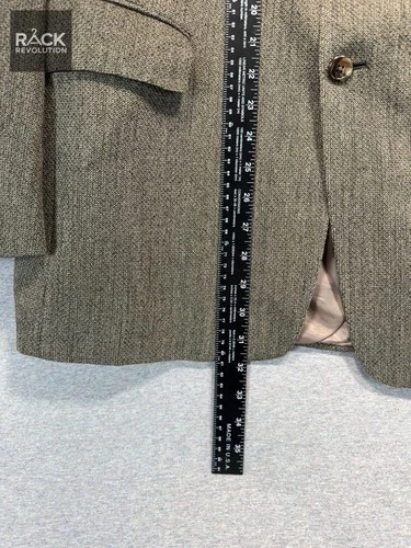 Vintage Hickey Freeman Mens 42R Two Button Brown Textured Wool Sport Coat Blazer image 9