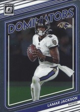 Lamar Jackson 2022 Donruss Optic Dominators Insert Card