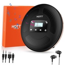 CD Player Portable Bluetooth CD Player with FM Transmitter Touch Button and