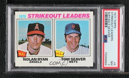 1977 Topps League Leaders Nolan Ryan Tom Seaver #6 PSA 7 HOF 0nr3