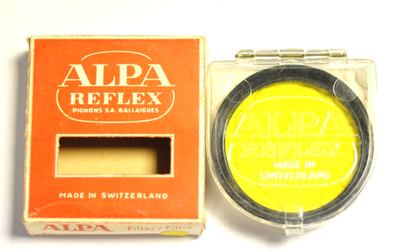Alpa B 47mm slip-on medium yellow filter.
