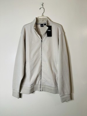Hugo Boss H-Shepherd full zipper cotton blend jacket light cream NWT size XL