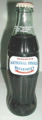 COCA-COLA USA BOUTEILLE VERRE BOTTLE XXXVI NATIONAL FINALS RODEO LAS VEGAS 1994 - Photo 1/4