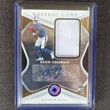 2024 Panini Gold Standard -  Keon Coleman #NRP-KCN Holo Silver /89 (AU, MEM, RC)