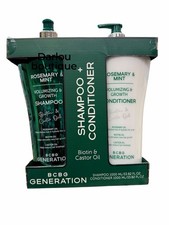 BCBG Generation Rosemary Mint Shampoo Conditioner Set, Biotin Castor Oil, 33.82