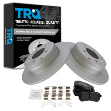 Trq Rear Ceramic Brake Pad And Rotor Set Coated Compatible 18-19 Hyundai Sonata