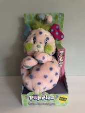 Vintage 2001 Popples Polka Dottie Stuffed Plush Toy 12" NIB W/Bonus VHS Tape