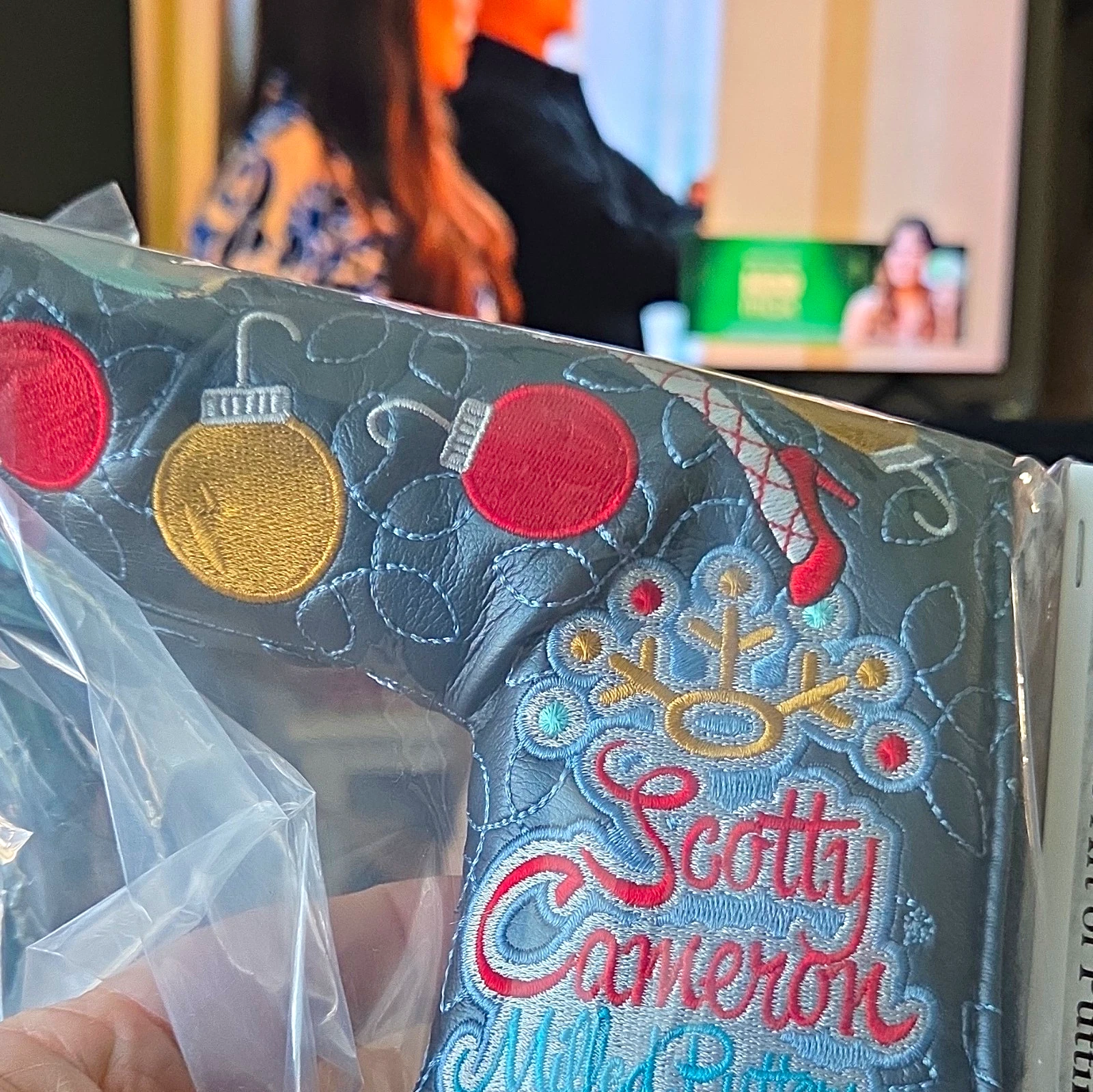 Scotty Cameron Titleist Holiday Themed Putter Headcover Blue/Red/Gold 1pc