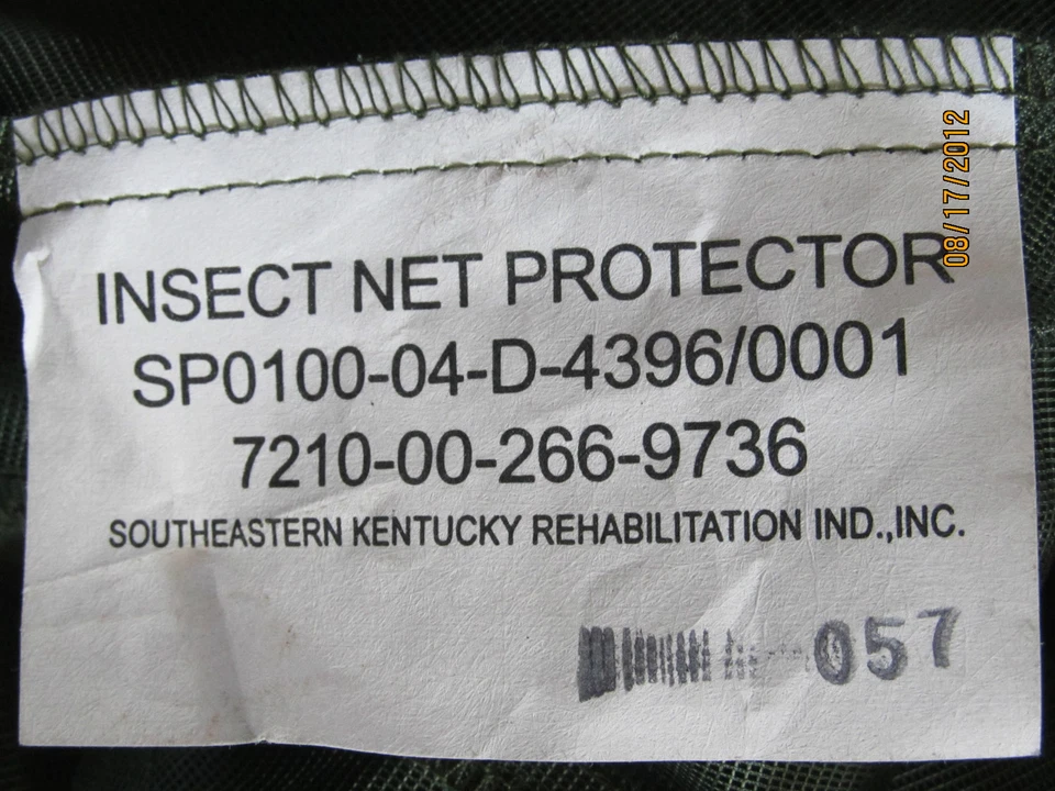 NUEVO MOSQUITERO MILITAR MOSQUITERO MOSQUITERO RED CUBIERTA CUNA TIENDA VERDE EMISIÓN EJÉRCITO EE. UU. Foto 2 de 4