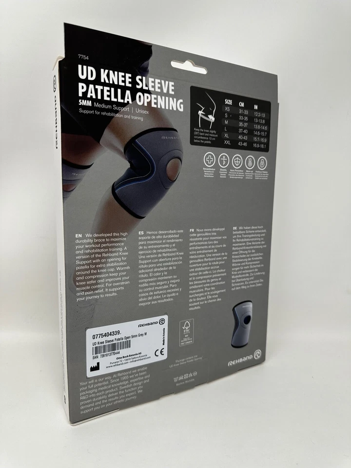 Rehband UD Knee Sleeve Patella Opening #7754 | 5MM Medium Support Unisex - NWT - Image 3 of 4