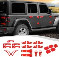 41pcs Red Full Set Exterior Accessories Cover Trims Kits For Wrangler JL 2018+