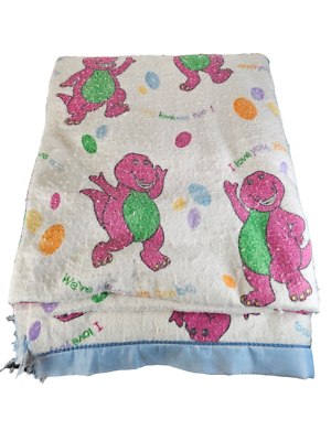 Barney the Dinosaur Bedding Blanket Twin/Full Size PBS Kids