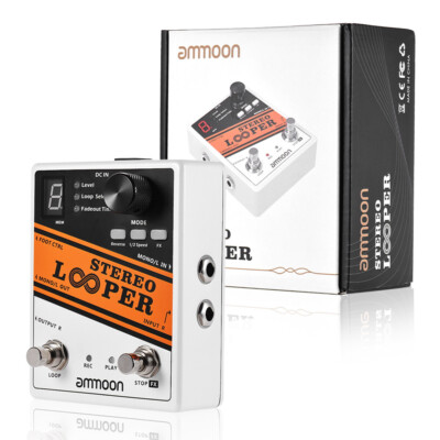 Stereo Looper Guitar Effect Pedal 10 Loops Dual Footswitches  R1Z4