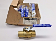 Milwaukee Valve BA250 1"swt Brass Ball Valve 400 WOG Slip-Soder Ends (Pack of 6)