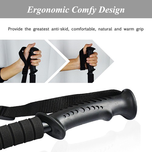 2X Telescopic Walking Trekking Poles Nordic Hiking Sticks Collapsible Alpenstock - Picture 4 of 14