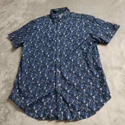 Robert Graham Classic Fit Shirt Men's Medium Multicolor Printed All Over Button