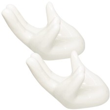 2Pcs Easter Egg Display Stand Hand-shaped Egg Holder Ceramic Egg Cup UK