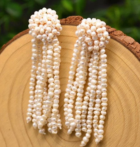 Orecchini con perle di acqua dolce barocche bianche da 10*13mm all'ingrosso Orecchini con perle di acqua dolce barocche bianche da 10*13mm all'ingrosso