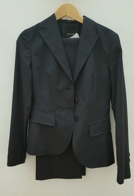 Taifun Damen Hosenanzug Hose Blazer Gr.36 grau Nadelstreifen NEU