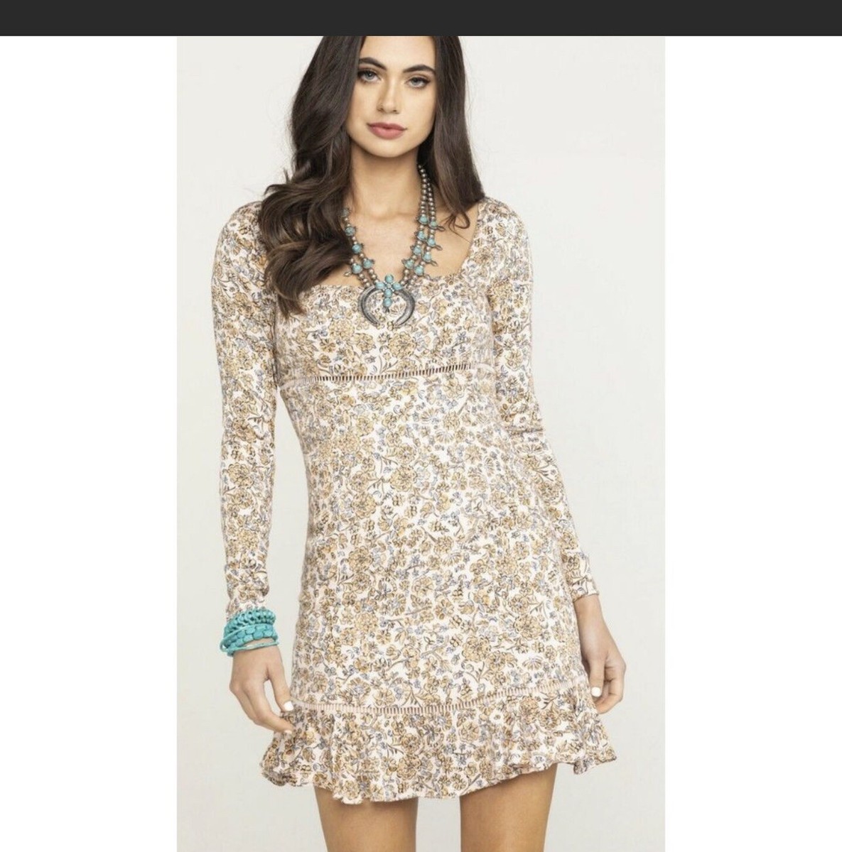 knee length dresses for ladies Free People Free-est Beachy Boheme Tunic Mini Dress – White Chocolate  Couture