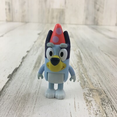 Bluey Figure Birthday Party Hat Celebration Cake Topper RARE Blue