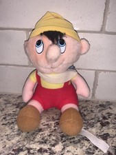 Vintage Walt Disney Productions Pinocchio Plush Stuffed Doll Toy See Descriptoon
