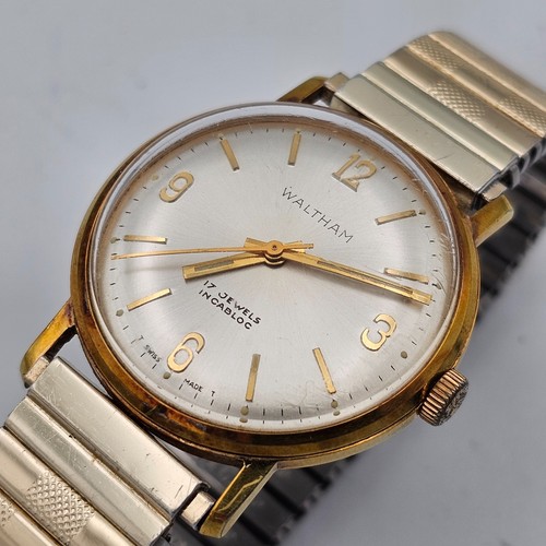 Vintage Waltham 17 Jewel Mechanical Manual Wristwatch 36 mm (Works) (J1) NS#8729