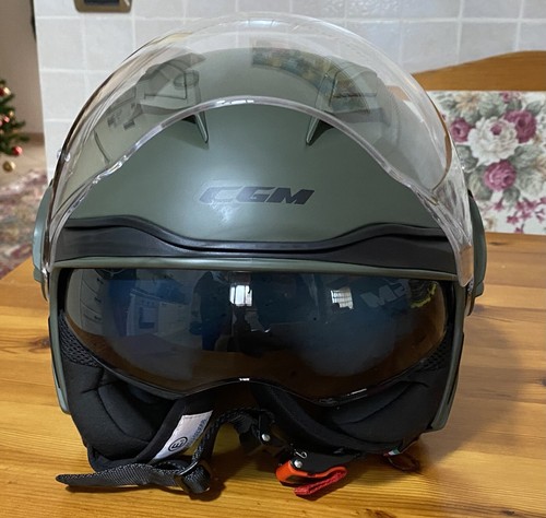 Casco open face CGM 129A Illinois verde - Foto 3 di 7